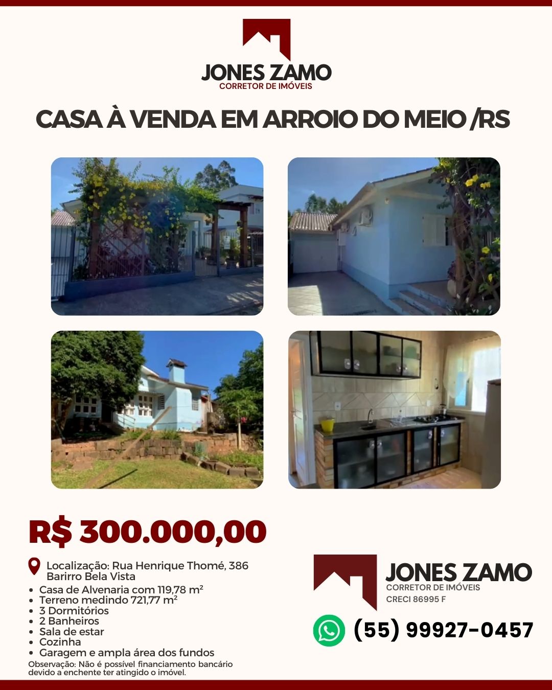 Casa à venda no Bairro Bela Vista — Arroio do Meio/RS