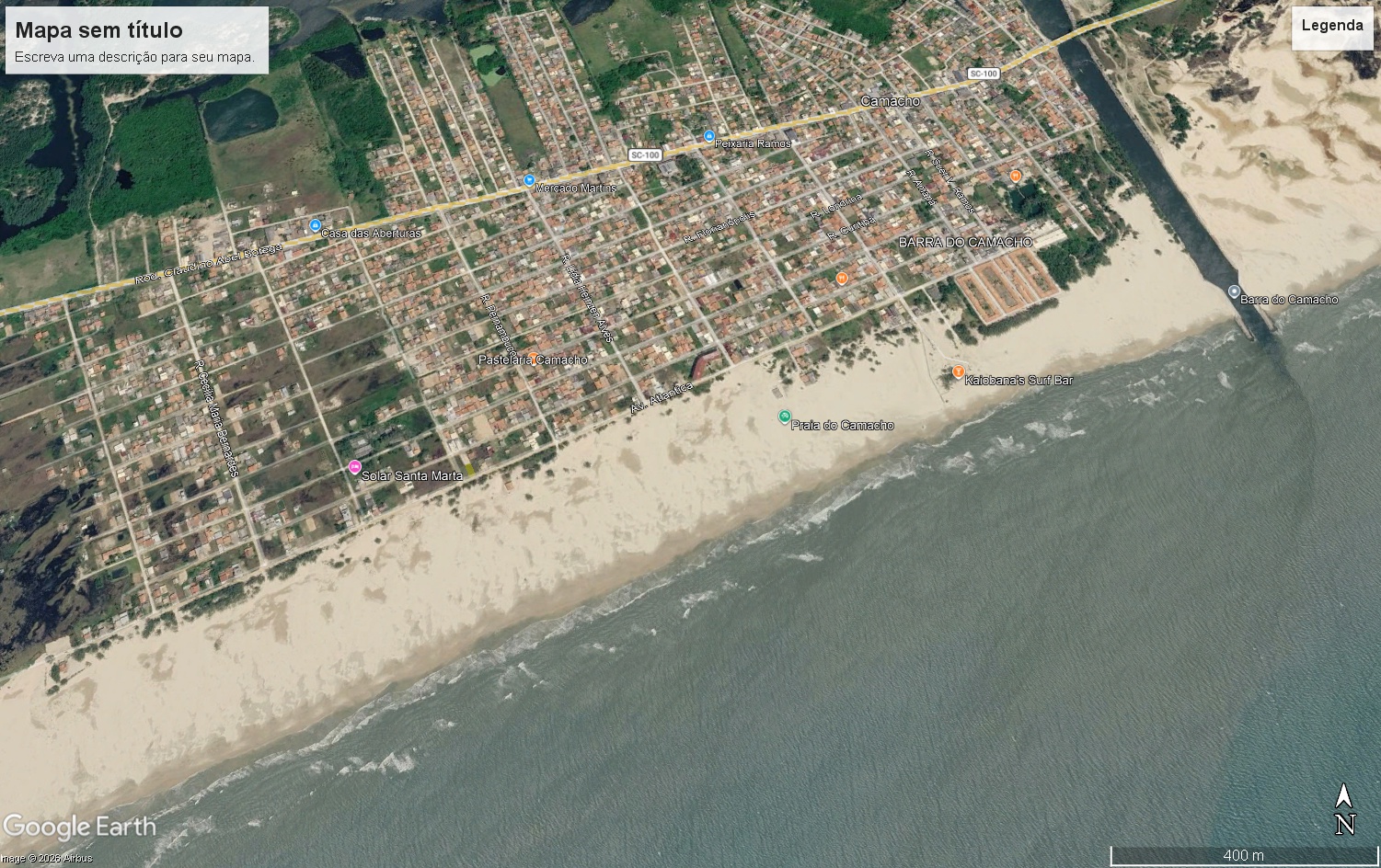 Três terrenos frente ao mar — Praia do Camacho/SC